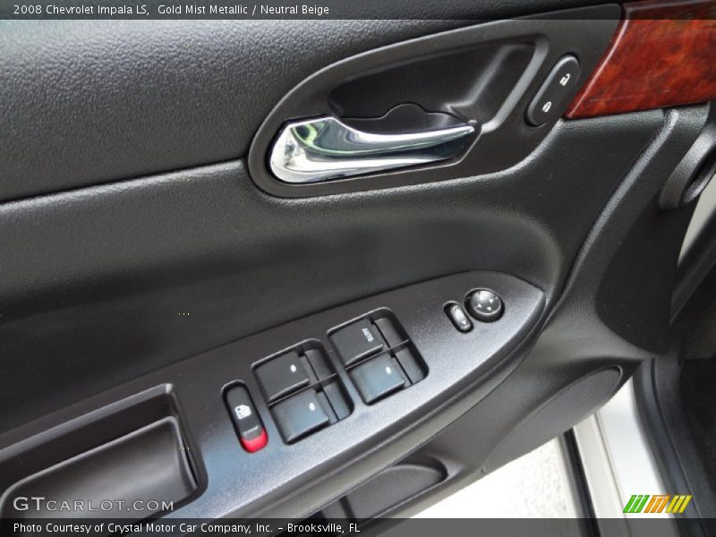 Gold Mist Metallic / Neutral Beige 2008 Chevrolet Impala LS