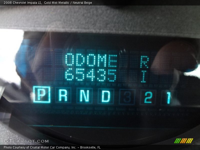 Gold Mist Metallic / Neutral Beige 2008 Chevrolet Impala LS