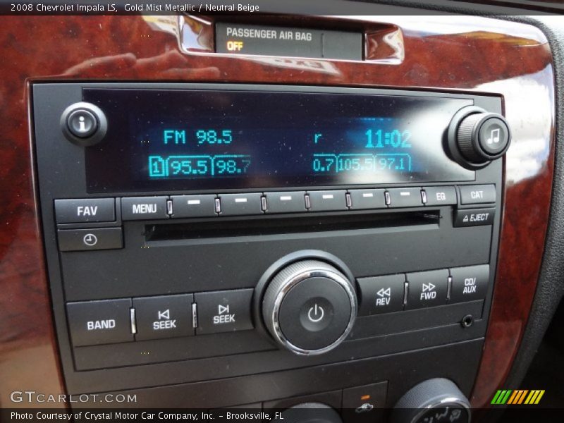 Gold Mist Metallic / Neutral Beige 2008 Chevrolet Impala LS