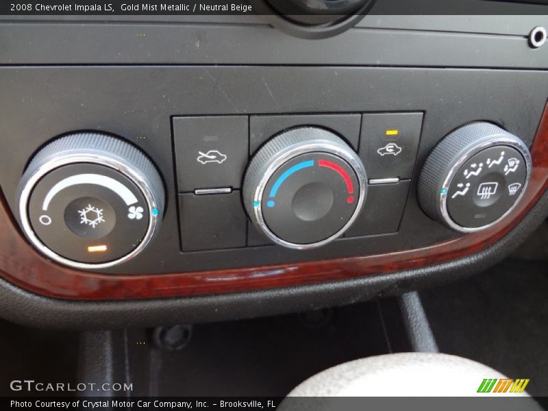 Gold Mist Metallic / Neutral Beige 2008 Chevrolet Impala LS