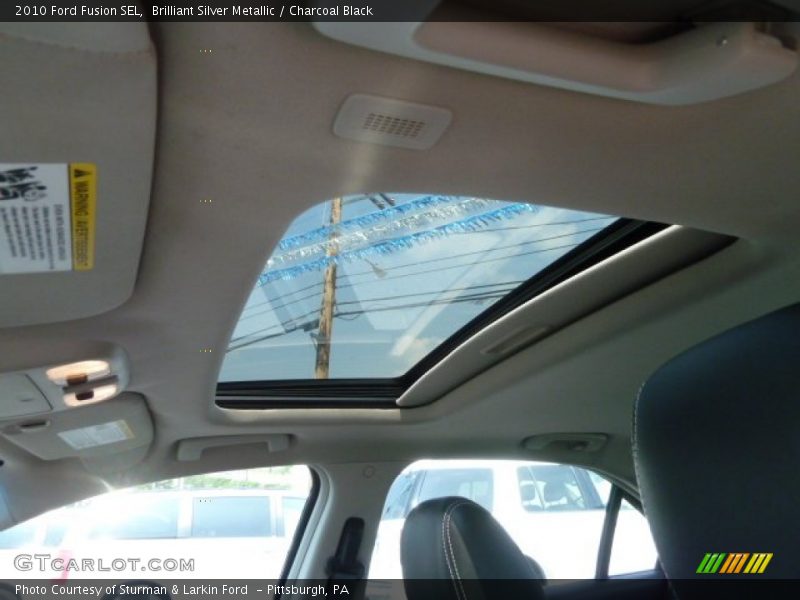 Brilliant Silver Metallic / Charcoal Black 2010 Ford Fusion SEL