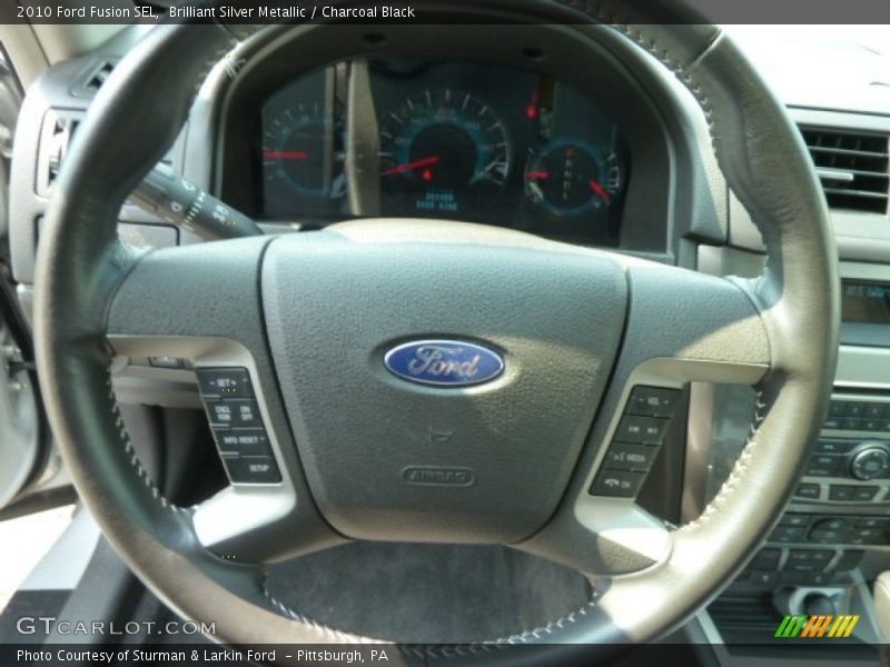 Brilliant Silver Metallic / Charcoal Black 2010 Ford Fusion SEL