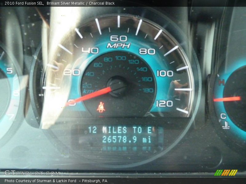Brilliant Silver Metallic / Charcoal Black 2010 Ford Fusion SEL