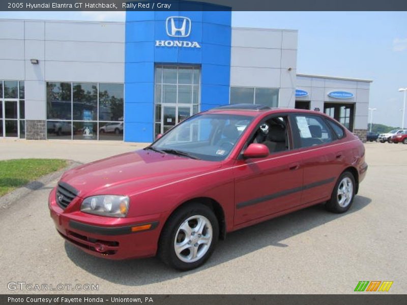 Rally Red / Gray 2005 Hyundai Elantra GT Hatchback