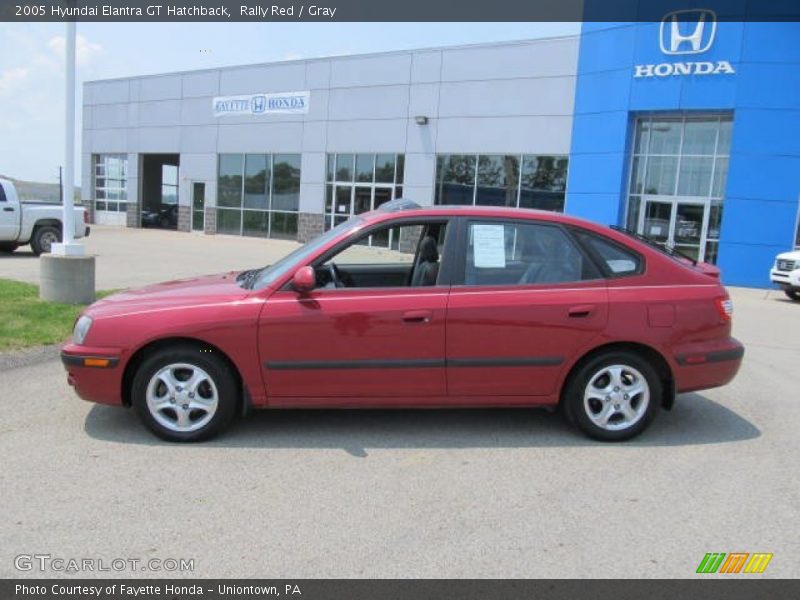 Rally Red / Gray 2005 Hyundai Elantra GT Hatchback