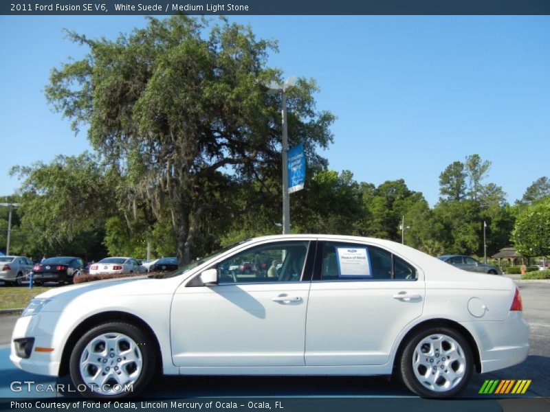 White Suede / Medium Light Stone 2011 Ford Fusion SE V6