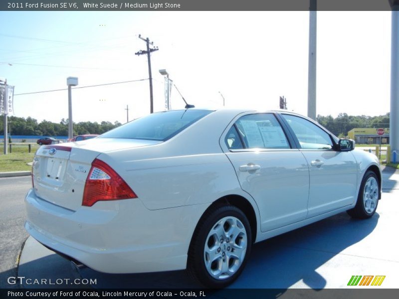 White Suede / Medium Light Stone 2011 Ford Fusion SE V6