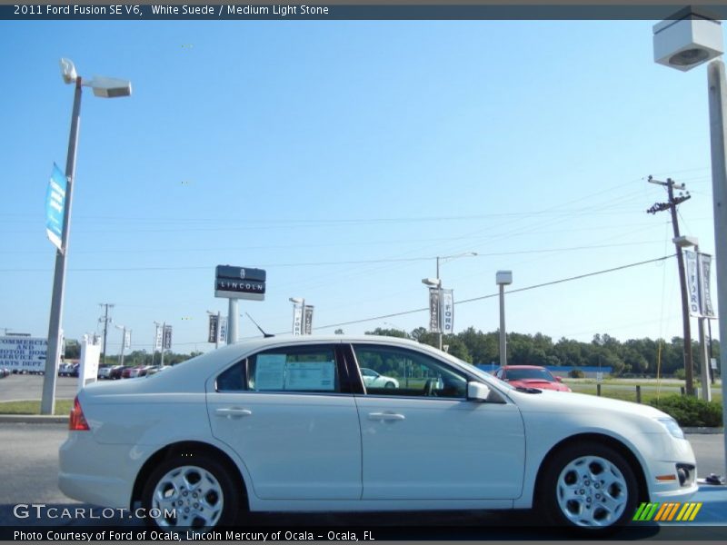 White Suede / Medium Light Stone 2011 Ford Fusion SE V6