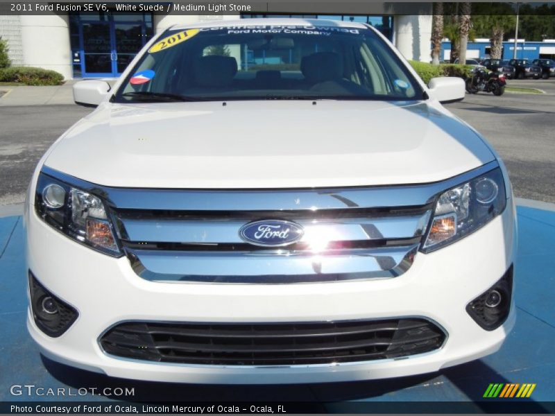 White Suede / Medium Light Stone 2011 Ford Fusion SE V6