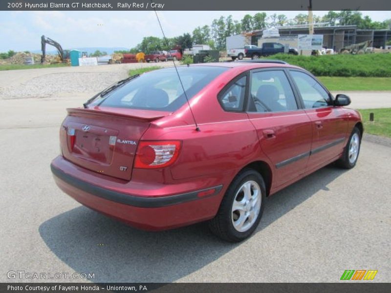 Rally Red / Gray 2005 Hyundai Elantra GT Hatchback