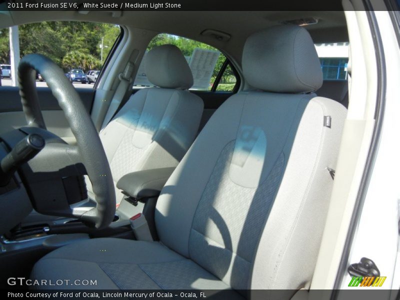 White Suede / Medium Light Stone 2011 Ford Fusion SE V6