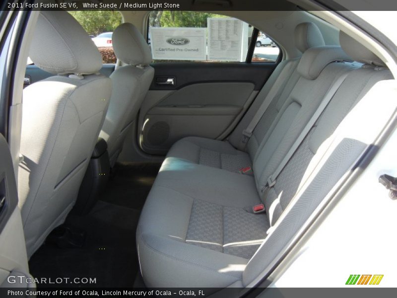 White Suede / Medium Light Stone 2011 Ford Fusion SE V6