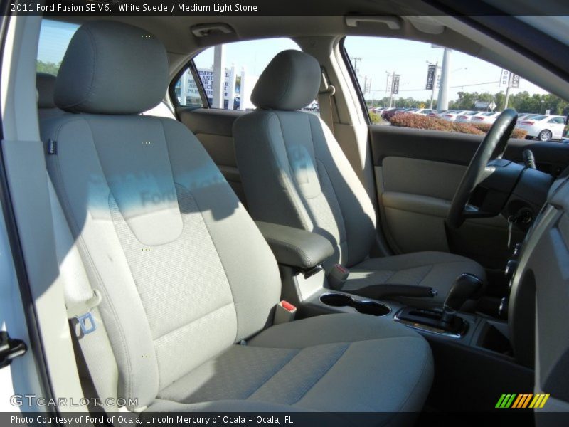 White Suede / Medium Light Stone 2011 Ford Fusion SE V6
