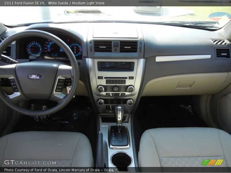 White Suede / Medium Light Stone 2011 Ford Fusion SE V6