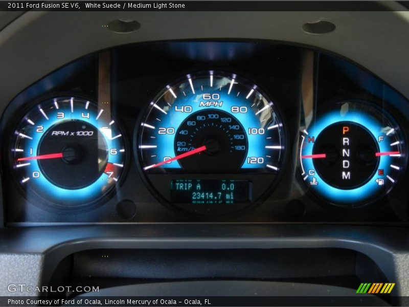 White Suede / Medium Light Stone 2011 Ford Fusion SE V6