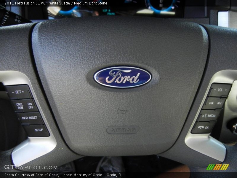 White Suede / Medium Light Stone 2011 Ford Fusion SE V6