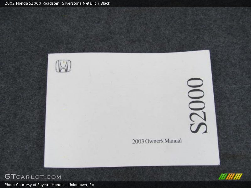 Silverstone Metallic / Black 2003 Honda S2000 Roadster