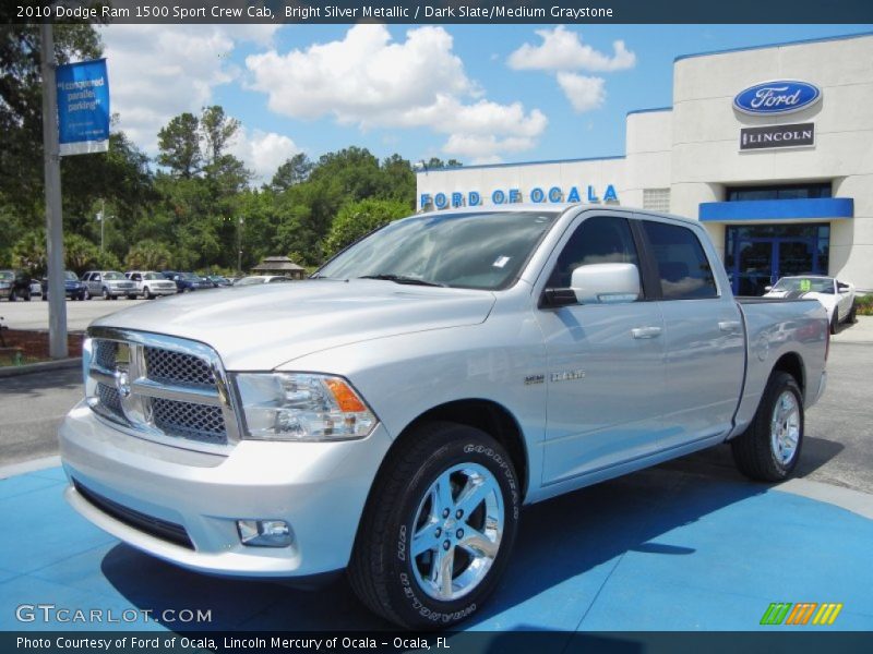 Bright Silver Metallic / Dark Slate/Medium Graystone 2010 Dodge Ram 1500 Sport Crew Cab