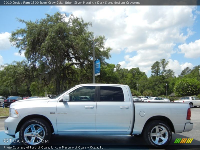 Bright Silver Metallic / Dark Slate/Medium Graystone 2010 Dodge Ram 1500 Sport Crew Cab