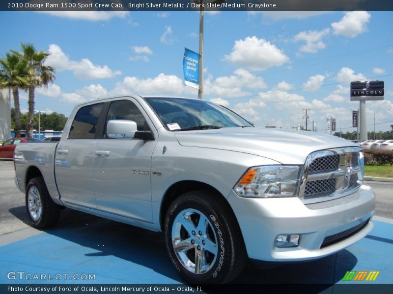 Bright Silver Metallic / Dark Slate/Medium Graystone 2010 Dodge Ram 1500 Sport Crew Cab
