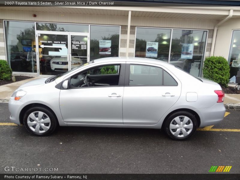 Silver Streak Mica / Dark Charcoal 2007 Toyota Yaris S Sedan