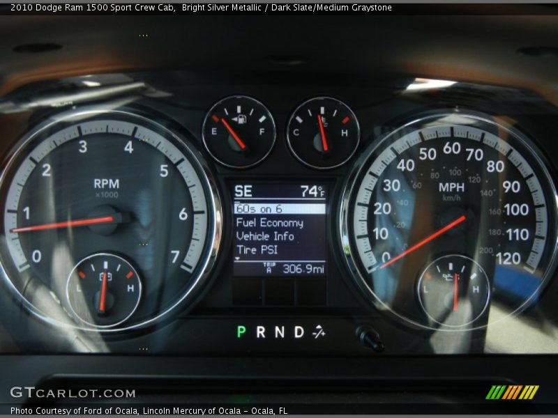 Bright Silver Metallic / Dark Slate/Medium Graystone 2010 Dodge Ram 1500 Sport Crew Cab