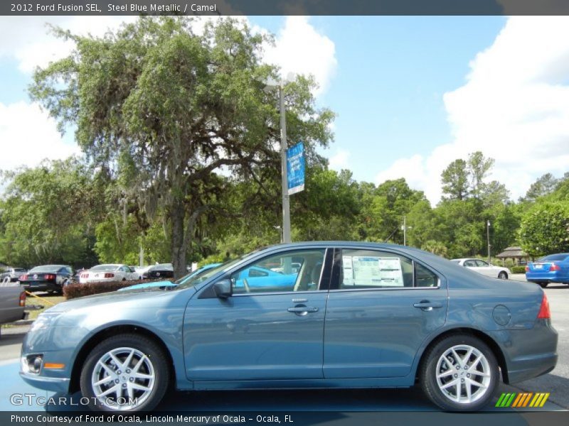 Steel Blue Metallic / Camel 2012 Ford Fusion SEL