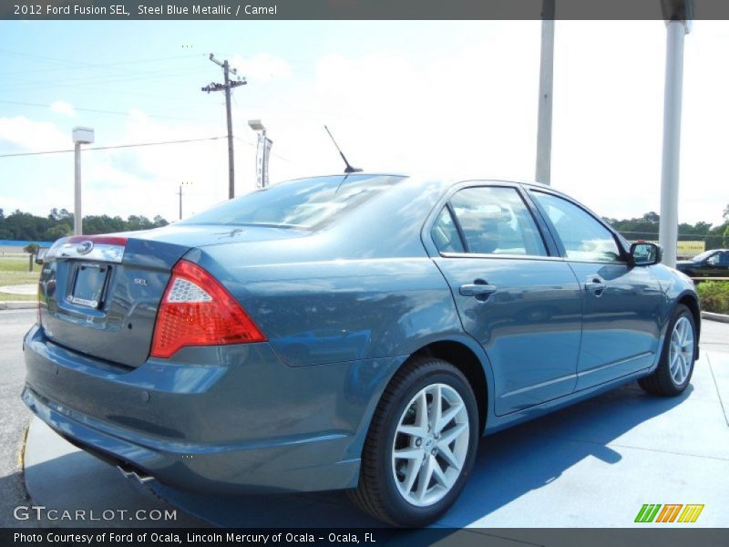 Steel Blue Metallic / Camel 2012 Ford Fusion SEL