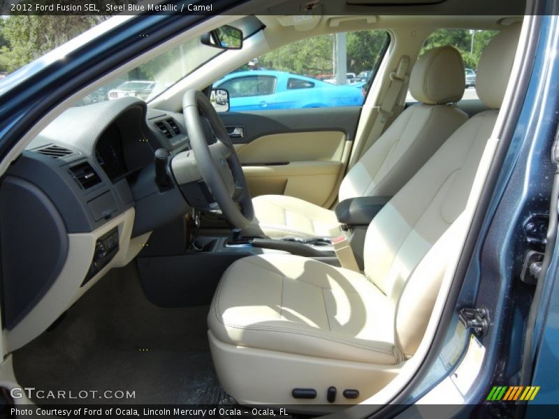 Steel Blue Metallic / Camel 2012 Ford Fusion SEL