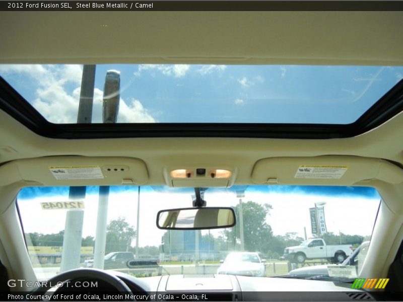 Steel Blue Metallic / Camel 2012 Ford Fusion SEL