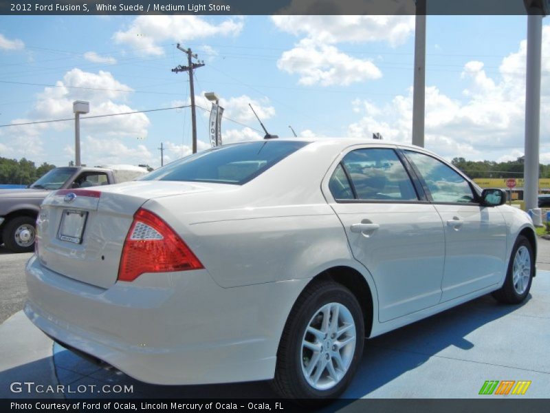 White Suede / Medium Light Stone 2012 Ford Fusion S