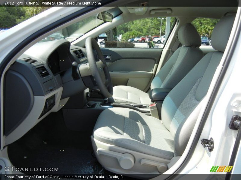 White Suede / Medium Light Stone 2012 Ford Fusion S