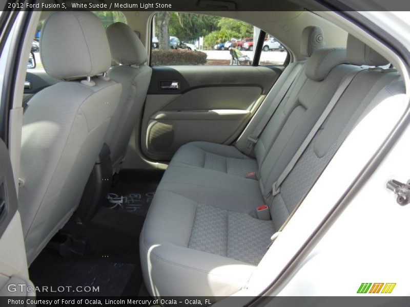 White Suede / Medium Light Stone 2012 Ford Fusion S