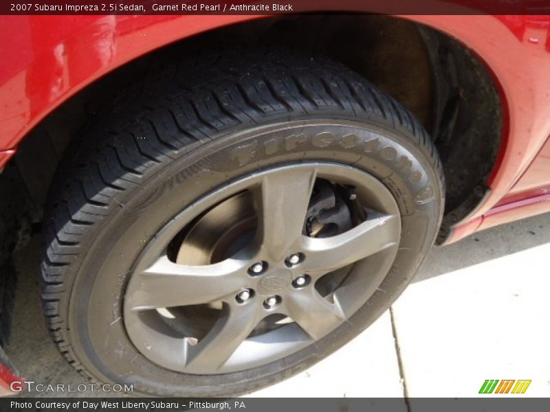Garnet Red Pearl / Anthracite Black 2007 Subaru Impreza 2.5i Sedan