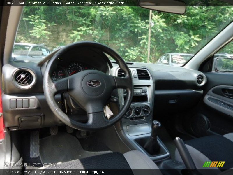 Garnet Red Pearl / Anthracite Black 2007 Subaru Impreza 2.5i Sedan