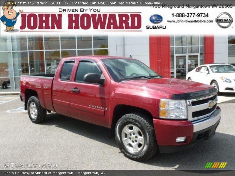 Sport Red Metallic / Ebony Black 2007 Chevrolet Silverado 1500 LT Z71 Extended Cab 4x4