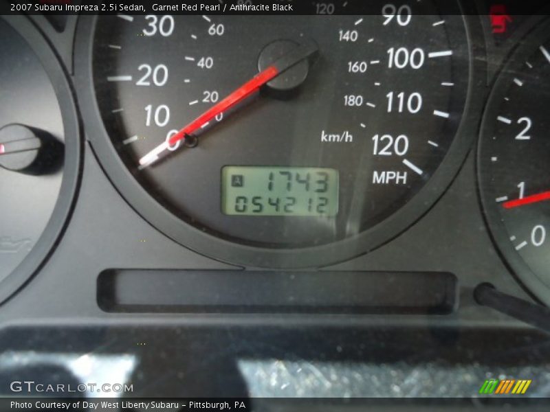 Garnet Red Pearl / Anthracite Black 2007 Subaru Impreza 2.5i Sedan