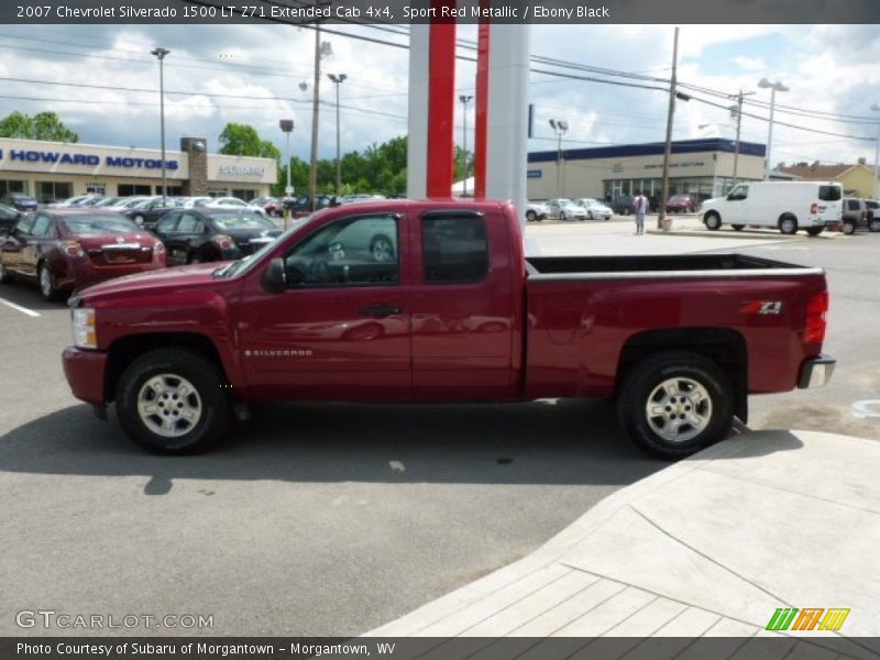 Sport Red Metallic / Ebony Black 2007 Chevrolet Silverado 1500 LT Z71 Extended Cab 4x4