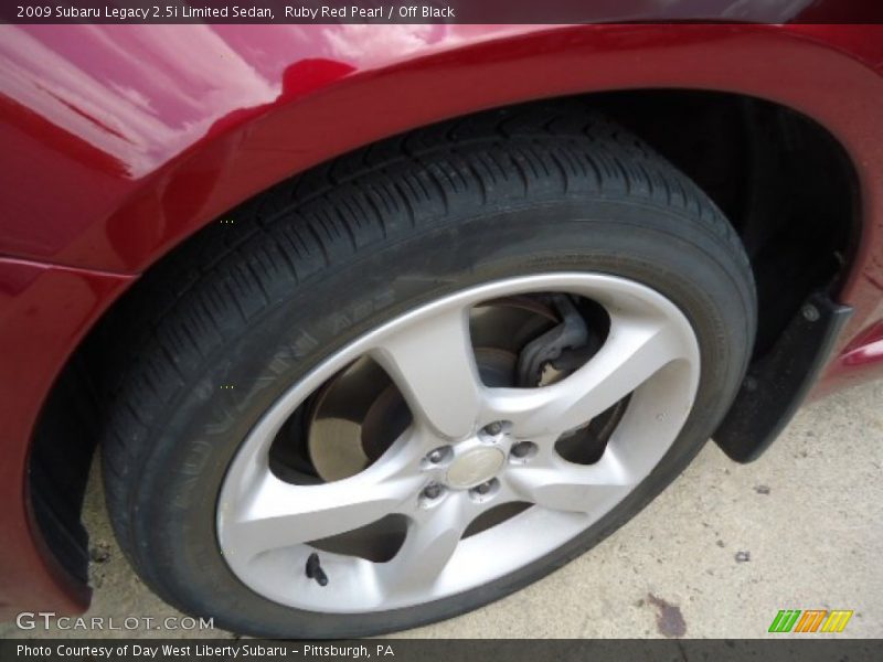 Ruby Red Pearl / Off Black 2009 Subaru Legacy 2.5i Limited Sedan