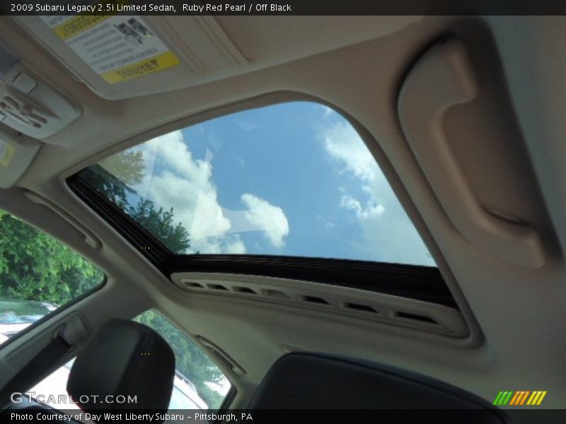 Ruby Red Pearl / Off Black 2009 Subaru Legacy 2.5i Limited Sedan