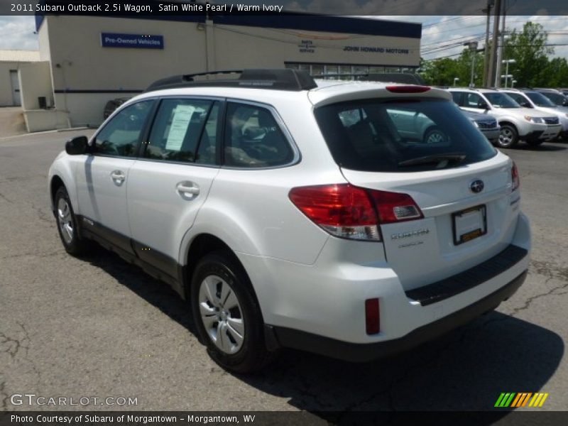 Satin White Pearl / Warm Ivory 2011 Subaru Outback 2.5i Wagon