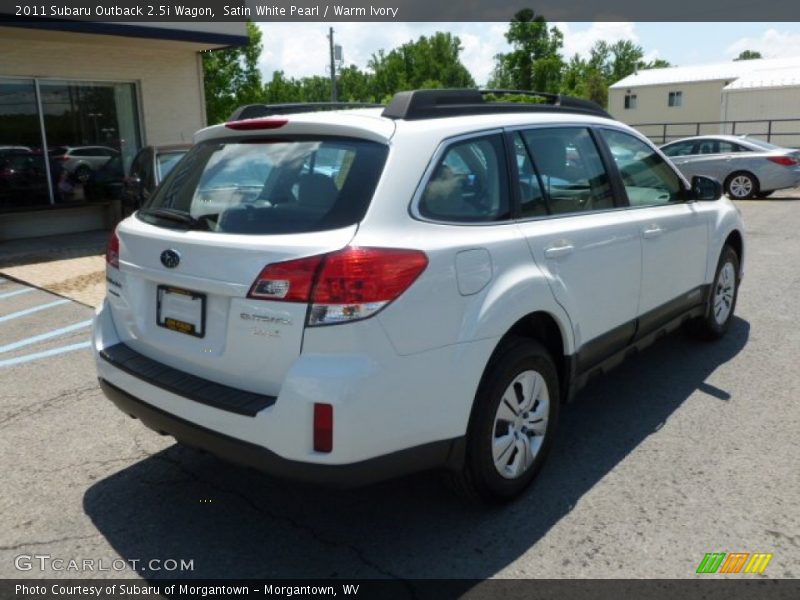 Satin White Pearl / Warm Ivory 2011 Subaru Outback 2.5i Wagon