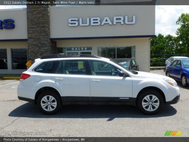 Satin White Pearl / Warm Ivory 2011 Subaru Outback 2.5i Wagon