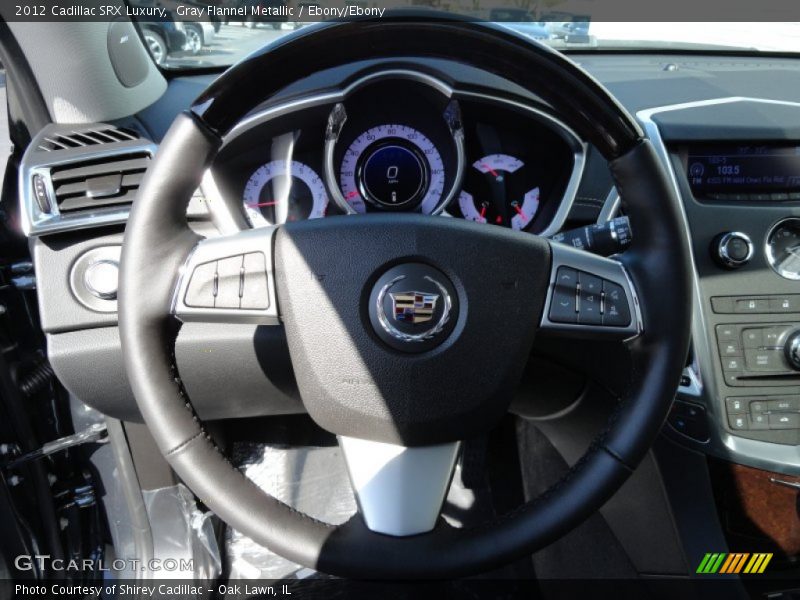 Gray Flannel Metallic / Ebony/Ebony 2012 Cadillac SRX Luxury