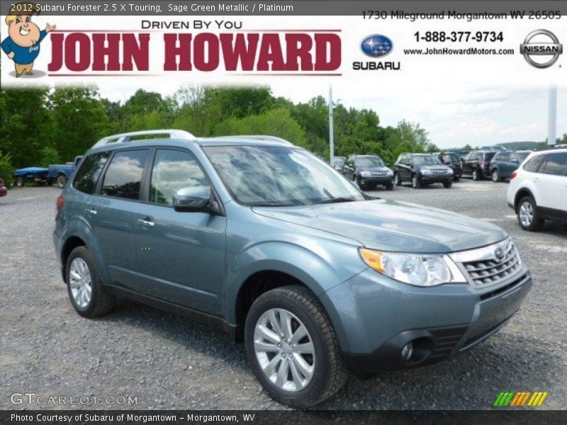Sage Green Metallic / Platinum 2012 Subaru Forester 2.5 X Touring