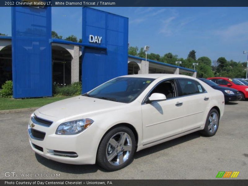 White Diamond Tricoat / Titanium 2012 Chevrolet Malibu LT