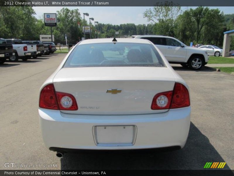White Diamond Tricoat / Titanium 2012 Chevrolet Malibu LT