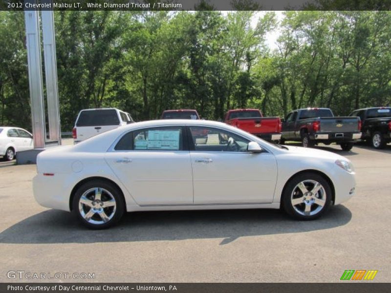 White Diamond Tricoat / Titanium 2012 Chevrolet Malibu LT