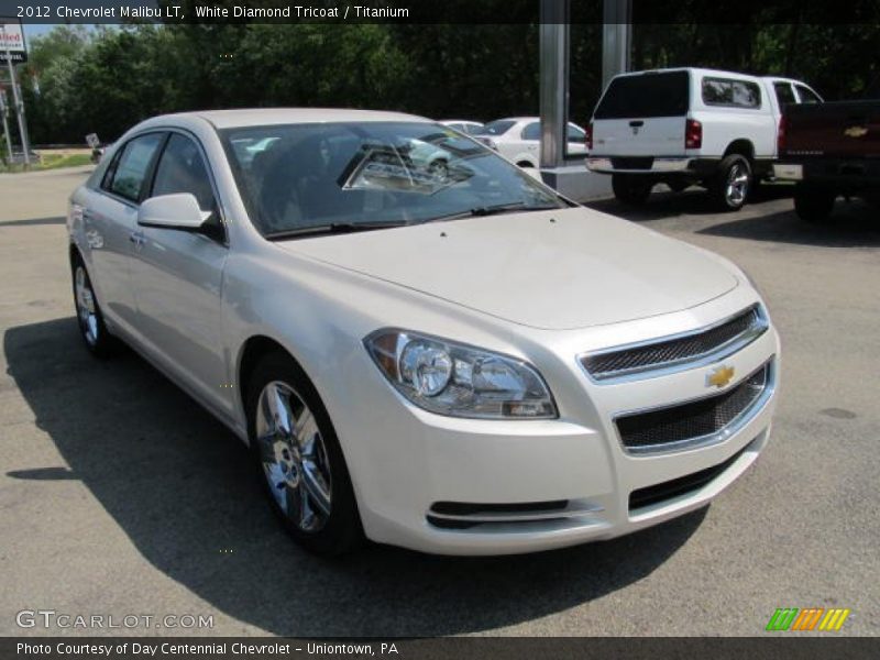White Diamond Tricoat / Titanium 2012 Chevrolet Malibu LT