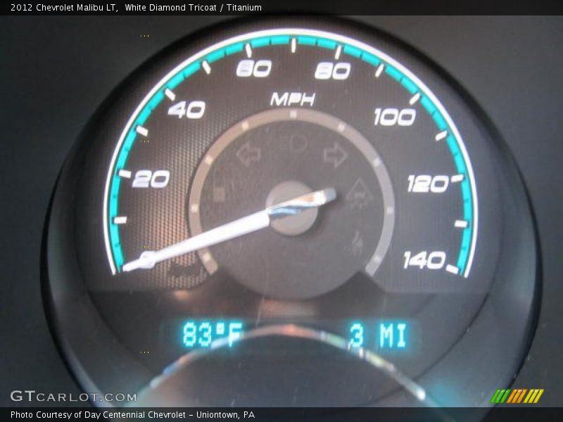 White Diamond Tricoat / Titanium 2012 Chevrolet Malibu LT